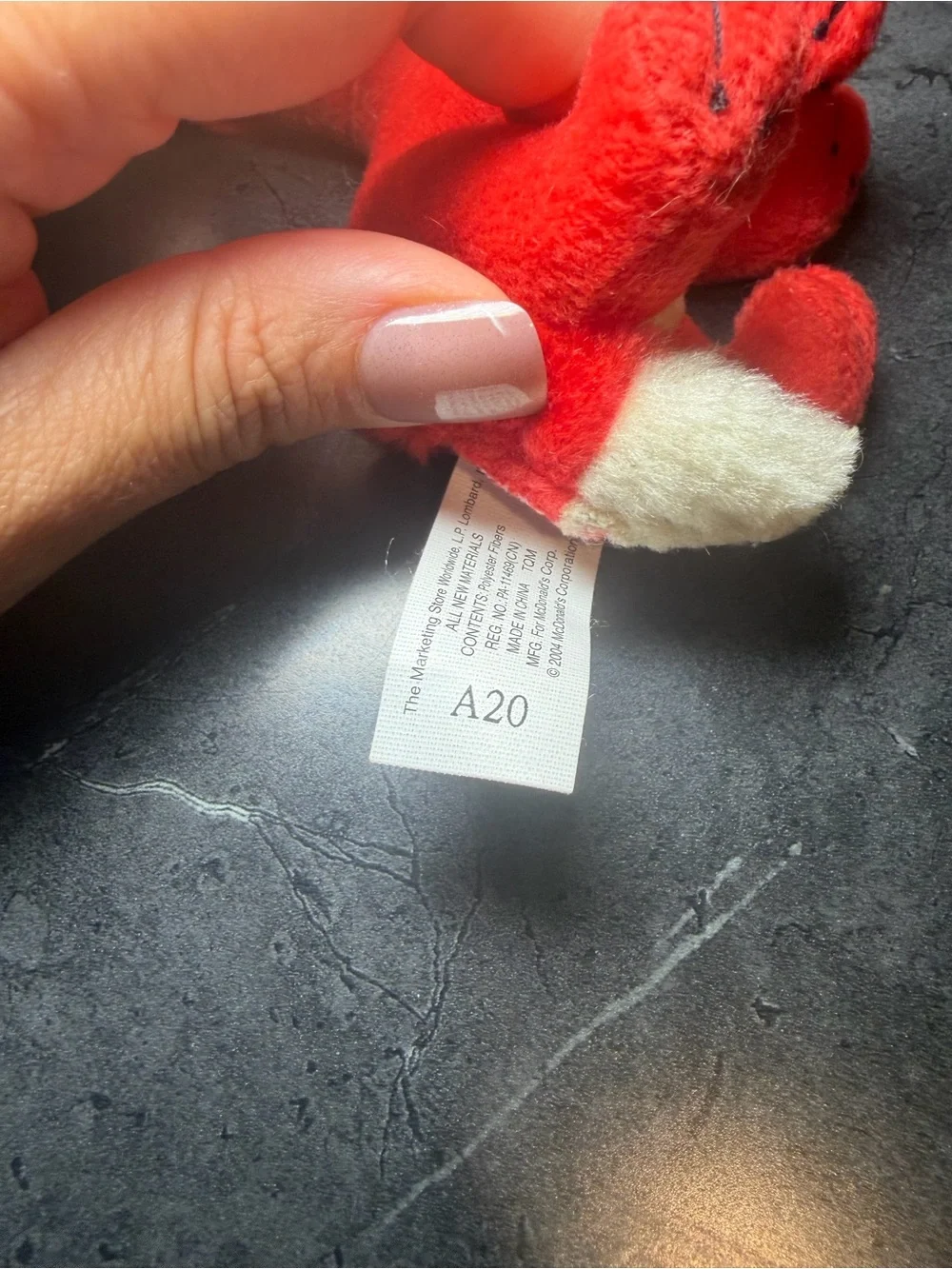 McDonalds Neopets Red Lupe Plush Figure 2004 Star Tag 4